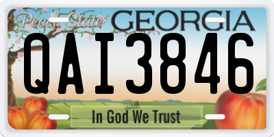 GA license plate QAI3846