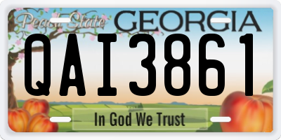 GA license plate QAI3861