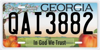 GA license plate QAI3882