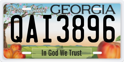 GA license plate QAI3896