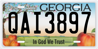 GA license plate QAI3897