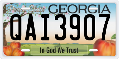 GA license plate QAI3907