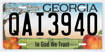 GA license plate QAI3940