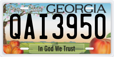 GA license plate QAI3950