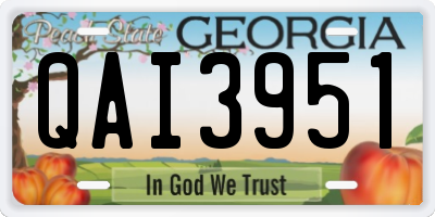 GA license plate QAI3951