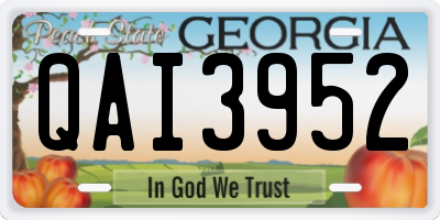 GA license plate QAI3952