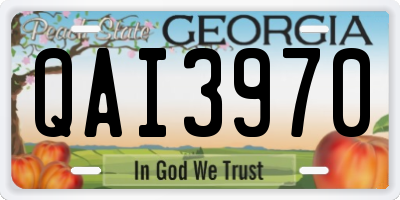 GA license plate QAI3970