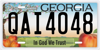 GA license plate QAI4048