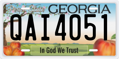 GA license plate QAI4051