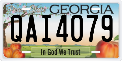 GA license plate QAI4079