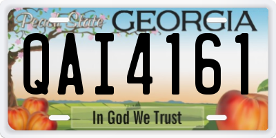 GA license plate QAI4161
