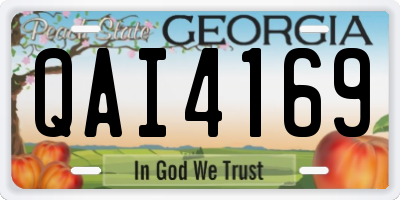 GA license plate QAI4169