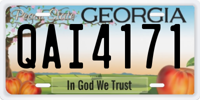 GA license plate QAI4171