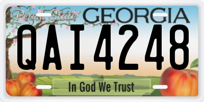 GA license plate QAI4248