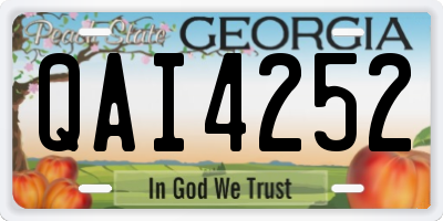 GA license plate QAI4252