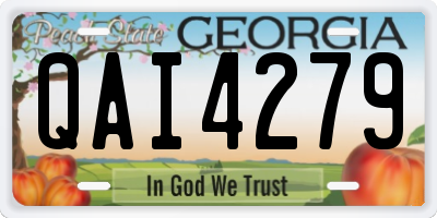 GA license plate QAI4279