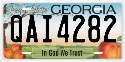 GA license plate QAI4282