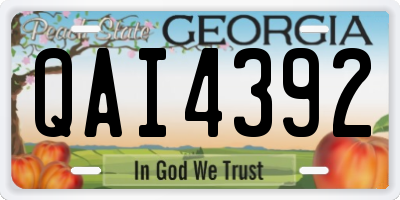 GA license plate QAI4392