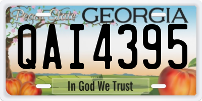 GA license plate QAI4395