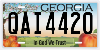 GA license plate QAI4420