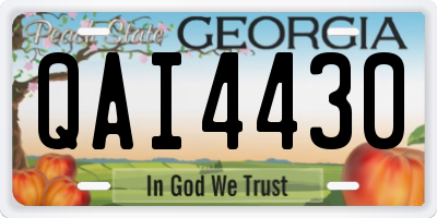 GA license plate QAI4430
