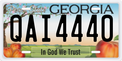 GA license plate QAI4440