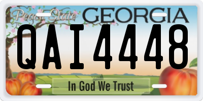 GA license plate QAI4448
