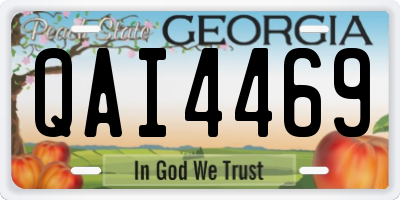 GA license plate QAI4469