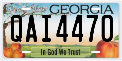 GA license plate QAI4470