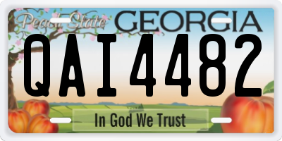 GA license plate QAI4482