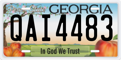 GA license plate QAI4483