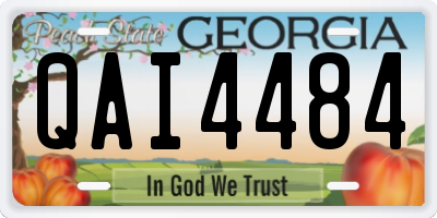 GA license plate QAI4484