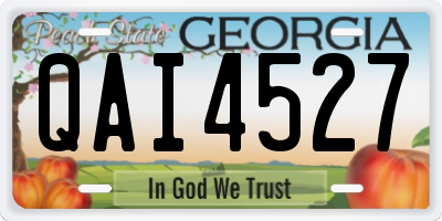 GA license plate QAI4527