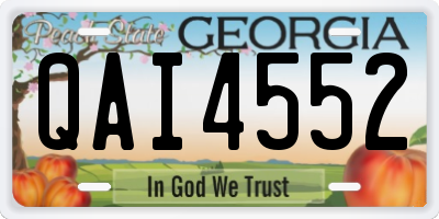 GA license plate QAI4552