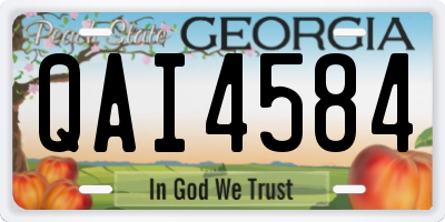 GA license plate QAI4584
