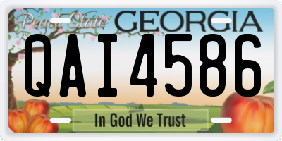 GA license plate QAI4586