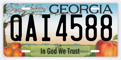 GA license plate QAI4588