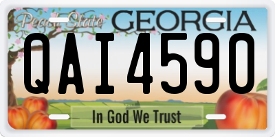 GA license plate QAI4590