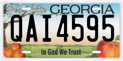 GA license plate QAI4595