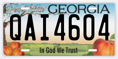 GA license plate QAI4604