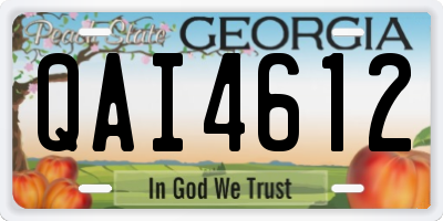 GA license plate QAI4612