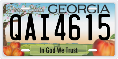 GA license plate QAI4615