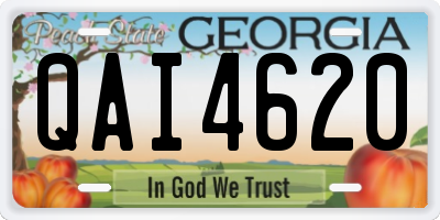 GA license plate QAI4620