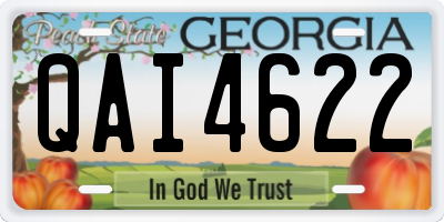 GA license plate QAI4622