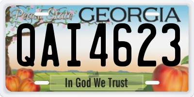 GA license plate QAI4623