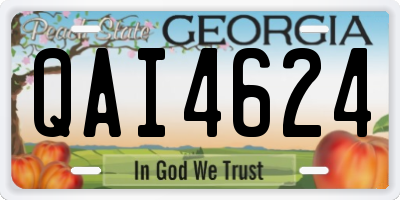 GA license plate QAI4624