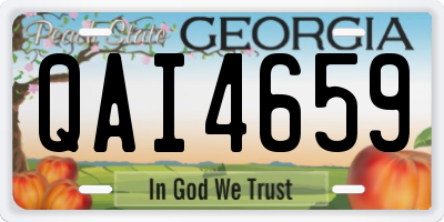 GA license plate QAI4659
