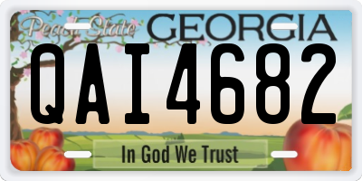 GA license plate QAI4682