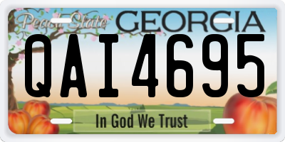 GA license plate QAI4695