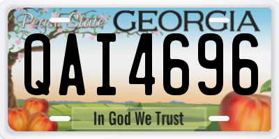GA license plate QAI4696